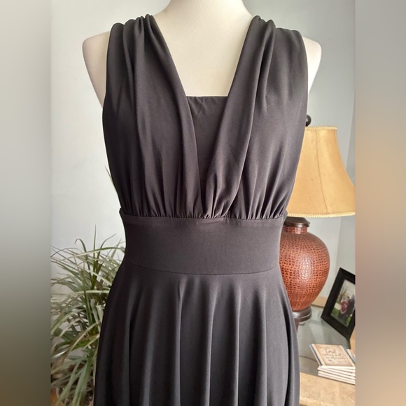 White House Black Market Genesis Convertible Black Dress Size 10 Knee Length NWT - Picture 3 of 16